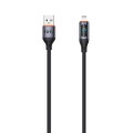 TOTU CB-7-L 15W USB to 8 Pin Digital Display Fast Charging Silicone Cable, Length: 1m(Black)