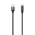 TOTU CB-7-T 30W USB to USB-C / Type-C Digital Display Fast Charging Silicone Cable, Length: 1m(Black
