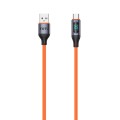 TOTU CB-7-T 30W USB to USB-C / Type-C Digital Display Fast Charging Silicone Cable, Length: 1m(Orang