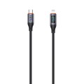 TOTU CB-7-PD 27W USB-C / Type-C to 8 Pin Digital Display Fast Charging Silicone Cable, Length: 1m(Bl
