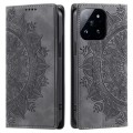 For Xiaomi 14 Pro Totem Embossed Magnetic Leather Phone Case(Grey)