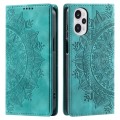 For Xiaomi Poco F5 / Redmi Note 12 Turbo Totem Embossed Magnetic Leather Phone Case(Green)