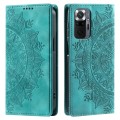 For Xiaomi Redmi Note 10 Pro 4G Global Totem Embossed Magnetic Leather Phone Case(Green)