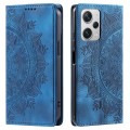 For Xiaomi Redmi Note 12 Pro+ Global Totem Embossed Magnetic Leather Phone Case(Blue)