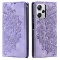 For Xiaomi Redmi Note 12 Pro+ Global Totem Embossed Magnetic Leather Phone Case(Purple)