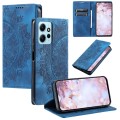 For Xiaomi Redmi Note 12 4G Global Totem Embossed Magnetic Leather Phone Case(Blue)