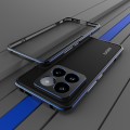 For Xiaomi 14 Pro Aurora Series Lens Protector + Metal Frame Phone Case(Black Blue)