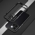 For Xiaomi 14 Aurora Series Lens Protector + Metal Frame Phone Case(Black Silver)