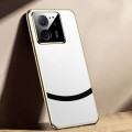 For Xiaomi Redmi K60 Ultra Gilt Leather Electroplated Phone Case(White)