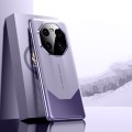 For Huawei Mate 40 Pro Electroplated Imitation Ultimate Design PC + Leather Phone Case(Purple)