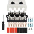 CP-4063 Double Row M10 Power Distribution Block Terminal Studs with Terminals(Black)