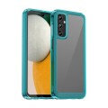 For Samsung Galaxy A15 Colorful Series Acrylic Hybrid TPU Phone Case(Transparent Blue)
