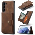 For Samsung Galaxy S24 5G JEEHOOD J01 Retro Magnetic Detachable Wallet Phone Case(Brown)