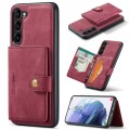 For Samsung Galaxy S24+ 5G JEEHOOD J01 Retro Magnetic Detachable Wallet Phone Case(Red)
