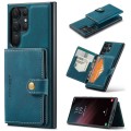 For Samsung Galaxy S24 Ultra 5G JEEHOOD J01 Retro Magnetic Detachable Wallet Phone Case(Blue)