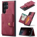 For Samsung Galaxy S24 Ultra 5G JEEHOOD J01 Retro Magnetic Detachable Wallet Phone Case(Red)