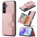 For Samsung Galaxy A55 5G JEEHOOD J01 Retro Magnetic Detachable Wallet Phone Case(Pink)