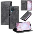 For Samsung Galaxy A12 5G/M12/F12 Totem Embossed Magnetic Leather Phone Case(Grey)