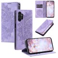 For Samsung Galaxy A13 4G / 5G Totem Embossed Magnetic Leather Phone Case(Purple)