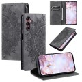 For Samsung Galaxy A14 5G / 4G Totem Embossed Magnetic Leather Phone Case(Grey)