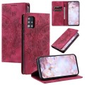 For Samsung Galaxy A51 / M40s 4G Totem Embossed Magnetic Leather Phone Case(Red)