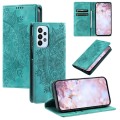 For Samsung Galaxy A53 5G Totem Embossed Magnetic Leather Phone Case(Green)