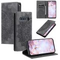 For Samsung Galaxy S10 Totem Embossed Magnetic Leather Phone Case(Grey)