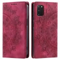For Samsung Galaxy S20 Totem Embossed Magnetic Leather Phone Case(Red)