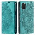 For Samsung Galaxy S20+ Totem Embossed Magnetic Leather Phone Case(Green)