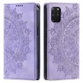 For Samsung Galaxy S20+ Totem Embossed Magnetic Leather Phone Case(Purple)