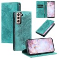 For Samsung Galaxy S22 5G Totem Embossed Magnetic Leather Phone Case(Green)