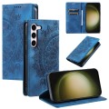 For Samsung Galaxy S23 5G Totem Embossed Magnetic Leather Phone Case(Blue)