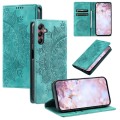 For Samsung Galaxy S24+ 5G Totem Embossed Magnetic Leather Phone Case(Green)