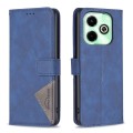 For Infinix Hot 40i Magnetic Buckle Rhombus Texture Leather Phone Case(Blue)