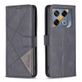 For Infinix GT 20 Pro 5G Magnetic Buckle Rhombus Texture Leather Phone Case(Black)