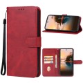 For TCL 50 5G Leather Phone Case(Red)
