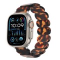For Apple Watch Ultra 2 49mm Stretch Rope Resin Watch Band(Tortoiseshell)