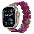 For Apple Watch Ultra 2 49mm Stretch Rope Resin Watch Band(Pearlescent Rainbow)