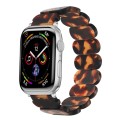 For Apple Watch Series 8 41mm Stretch Rope Resin Watch Band(Tortoiseshell)