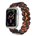 For Apple Watch Series 8 45mm Stretch Rope Resin Watch Band(Tortoiseshell)