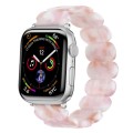 For Apple Watch SE 2022 44mm Stretch Rope Resin Watch Band(Pink)