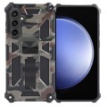 For Samsung Galaxy S24+ 5G Camouflage Armor Kickstand TPU + PC Magnetic Phone Case(Army Green)