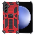 For Samsung Galaxy S23 FE 5G Armor Shockproof TPU + PC Magnetic Phone Case with Holder(Red)