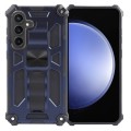 For Samsung Galaxy S24+ 5G Armor Shockproof TPU + PC Magnetic Phone Case with Holder(Blue)