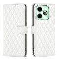 For Infinix Hot 40i Diamond Lattice Wallet Flip Leather Phone Case(White)