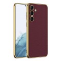 For Samsung Galaxy S24+ 5G GKK Plating TPU + Leather Full Coverage Phone Case(Red)