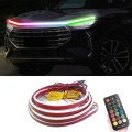 Car Startup Scan Through Hood LED Daytime Running Atmosphere Light, APP Control, Length:1.2m(Symphon