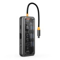 SW10V 10 in 1 Type-C to USB + HDMI + VGA + RJ45 + SD/TF + Audio 3.5 HUB Docking Station(Grey)