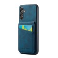 For Samsung Galaxy A13 5G Fierre Shann Crazy Horse Card Holder Back Cover PU Phone Case(Blue)