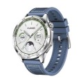 For Huawei Watch GT4 46mm Nylon Hybrid Braid Silicone Watch Band, Size: 22mm(Blue)
